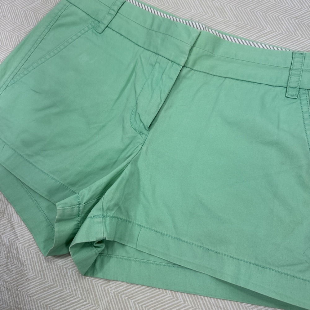 J. CREW Womens 4‎ Broken In Chino Shorts Green Cotton 30x3 100%Cotton Summer